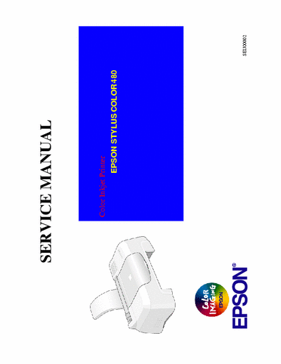 Epson sc 480 Epson stylus color 480 service manual